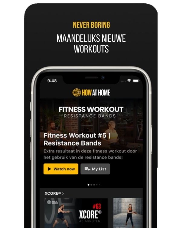 maandelijks nieuwe workouts op howathome